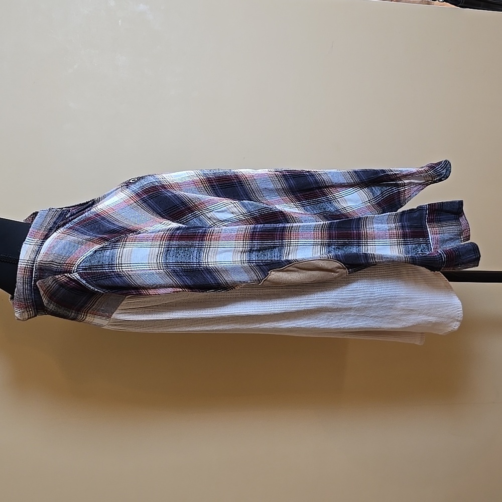 About A Girl Cabincore Multicolor Plaid Shirt M - Picture 4 of 5